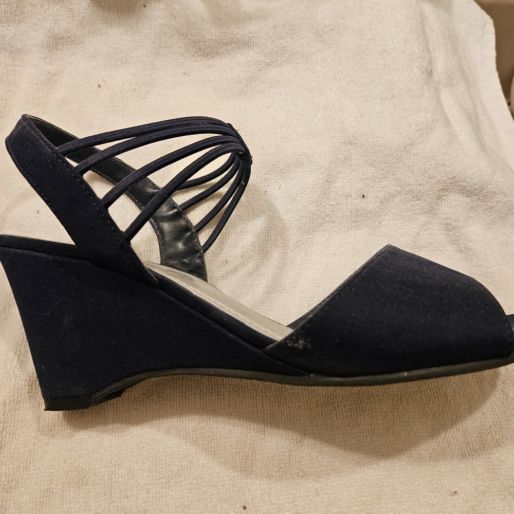 Impo Navy Blue Wedge Shoes